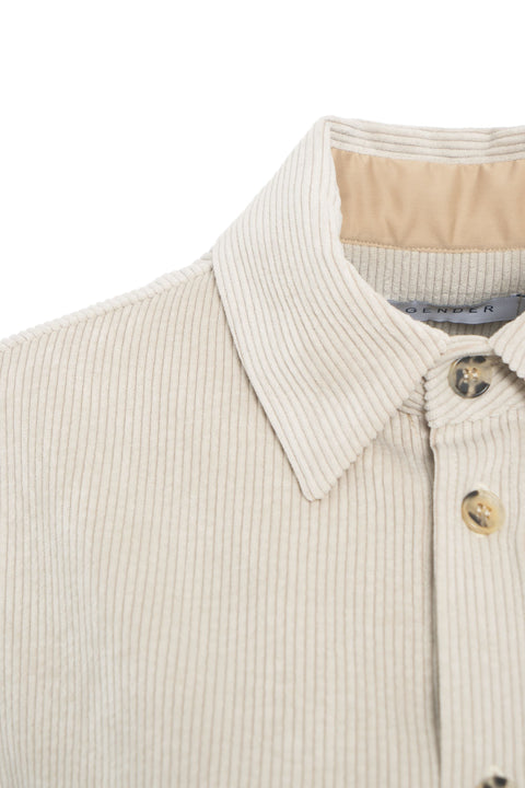 Blusa in velluto a coste