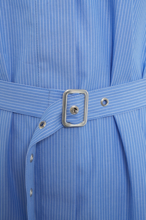 Camicia a righe con cintura in vita