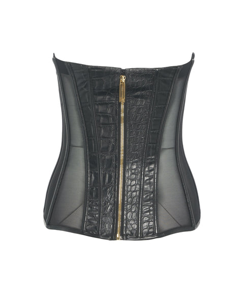 Top con stampa coccodrillo