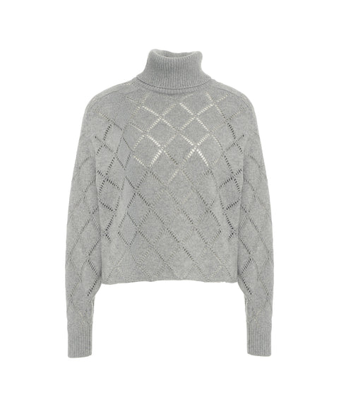 Dolcevita con dettagli traforati