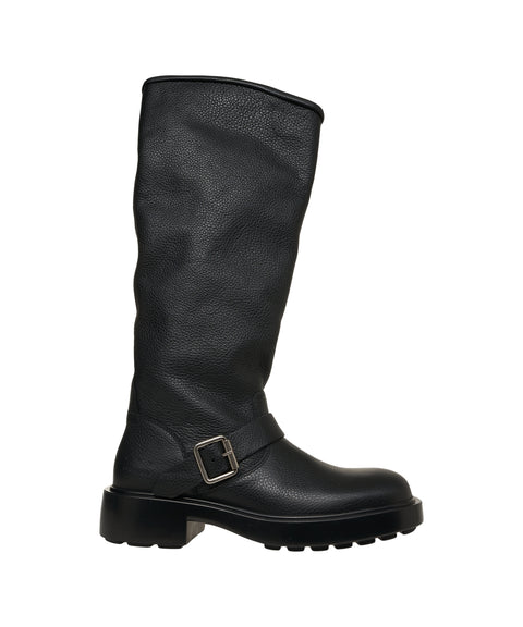 Stivali in pelle martellata 'Biker boots'