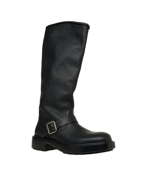 Stivali in pelle martellata 'Biker boots'