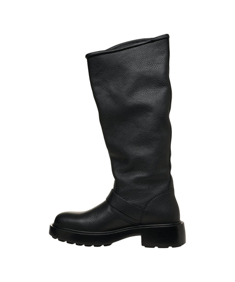 Stivali in pelle martellata 'Biker boots'
