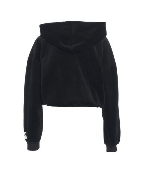 Felpa con cappuccio in ciniglia