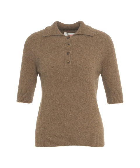 Polo a maglia in racoon