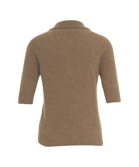 Polo a maglia in racoon