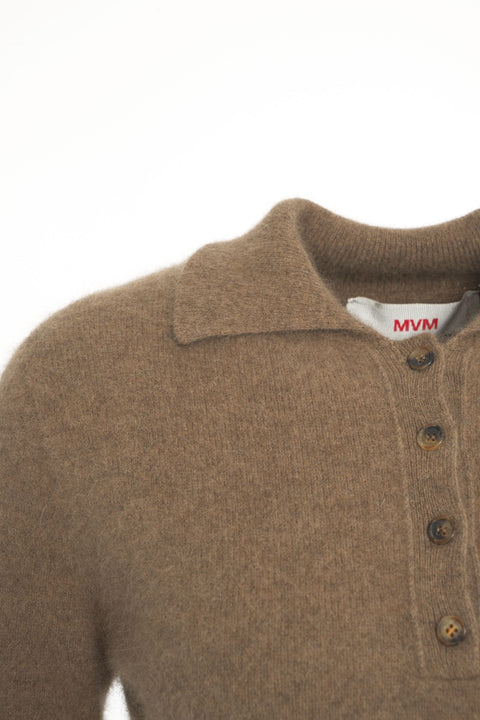 Polo a maglia in racoon