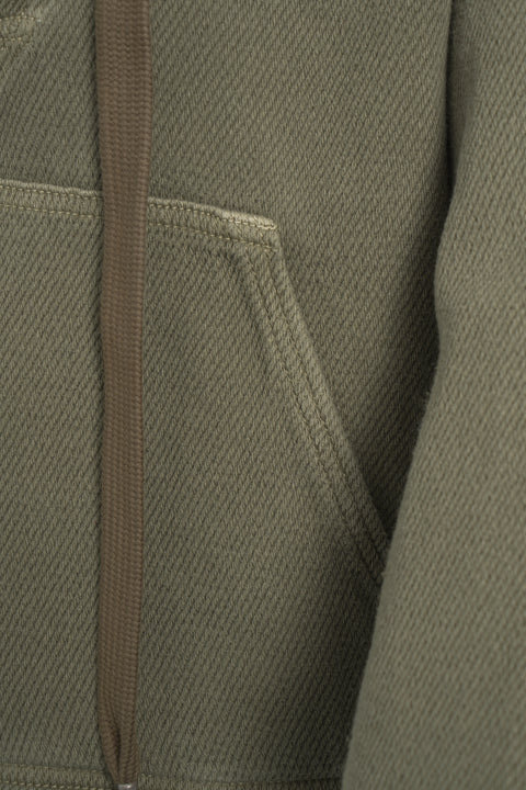 Felpa con cappuccio e dettaglio allacciato