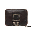 Leather wallet with stud detail
