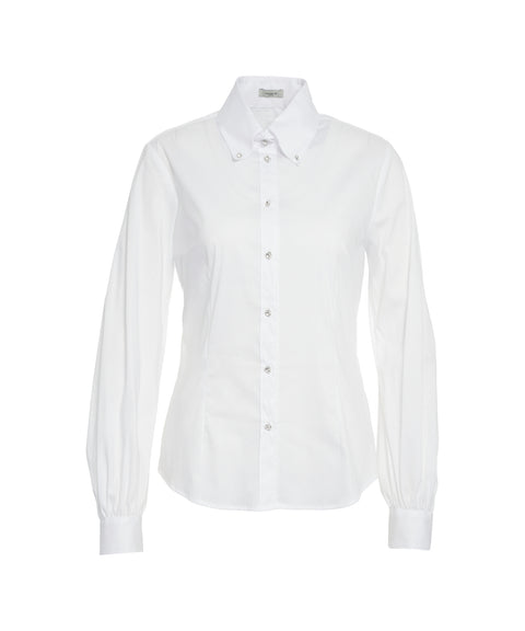 Blusa con colletto button-down
