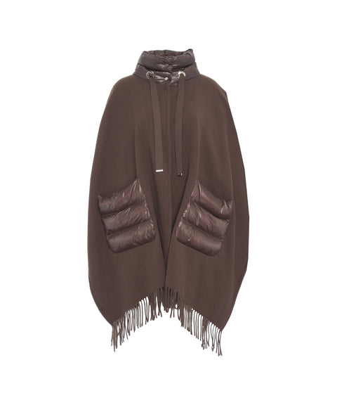 Mantella con dettagli in nylon