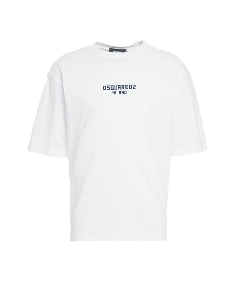 T-shirt oversize con stampa logo