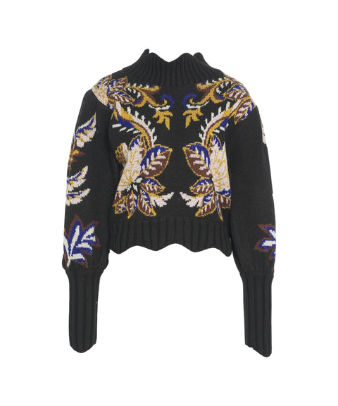 Maglione con stampa floreale