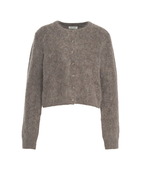 Brushed cashmere cardigan