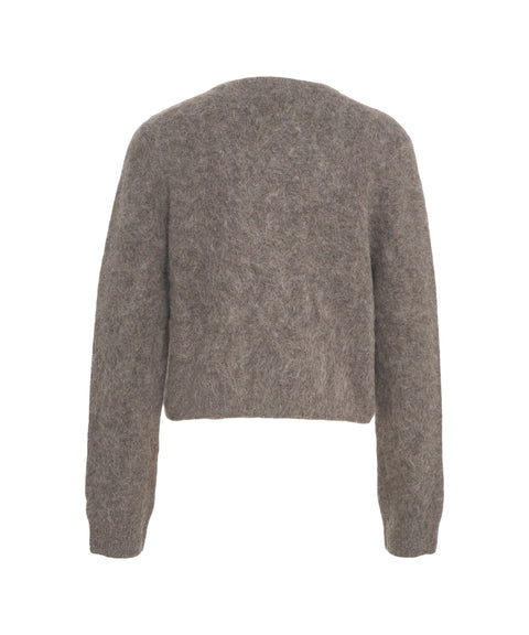 Brushed cashmere cardigan