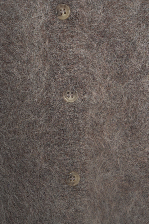 Brushed cashmere cardigan