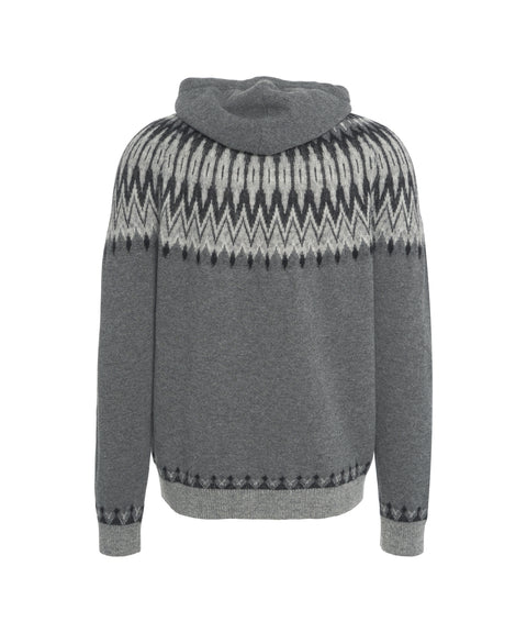 Felpa con cappuccio in maglia