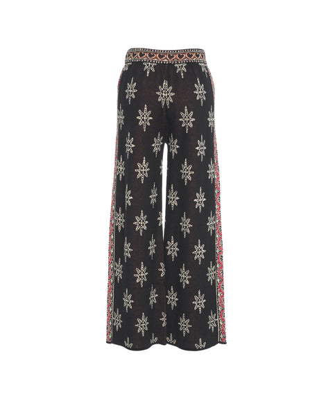 Palazzohose mit Muster