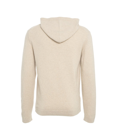 Maglione in cashmere con cappuccio