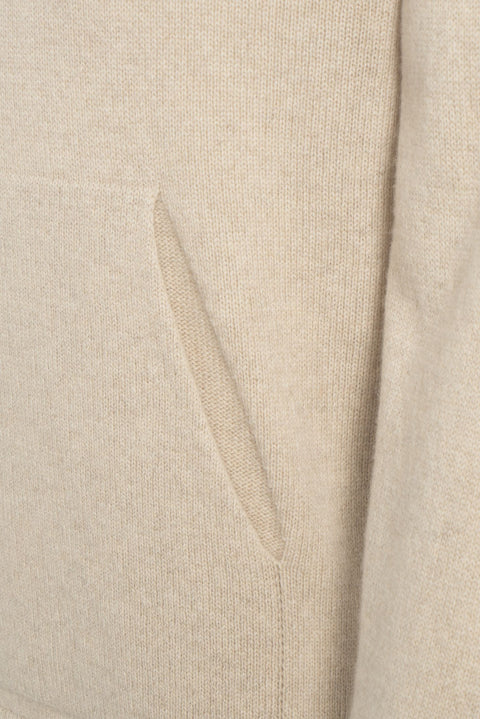 Maglione in cashmere con cappuccio