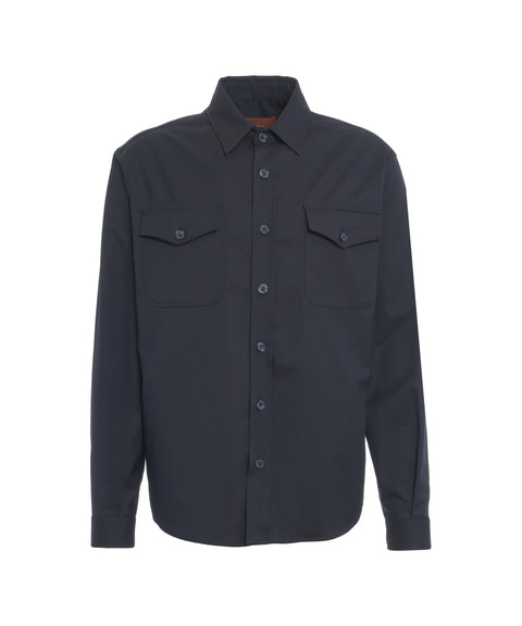 Camicia in misto lana 'Osaka'