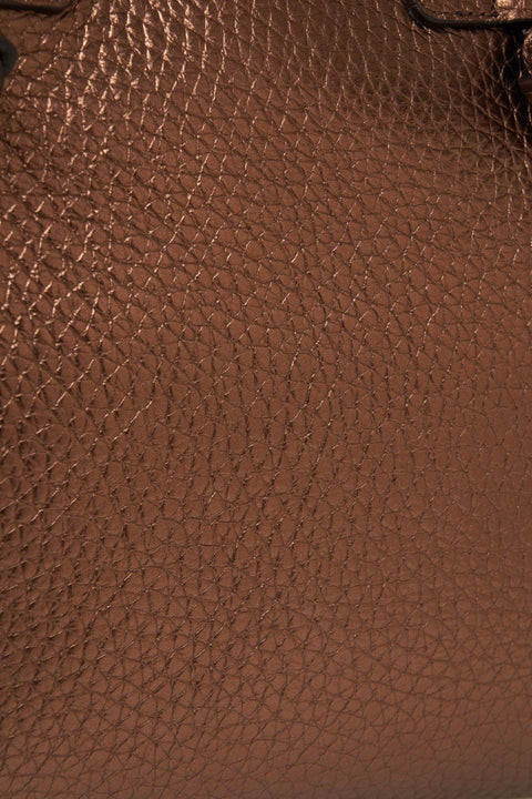 Borsa a mano in pelle martellata