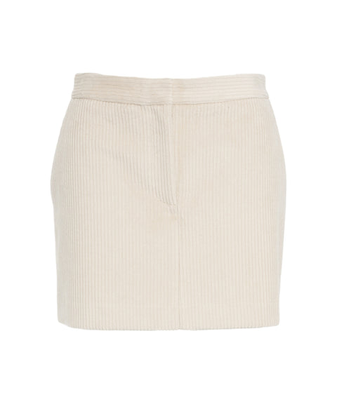 Minigonna in velluto a coste