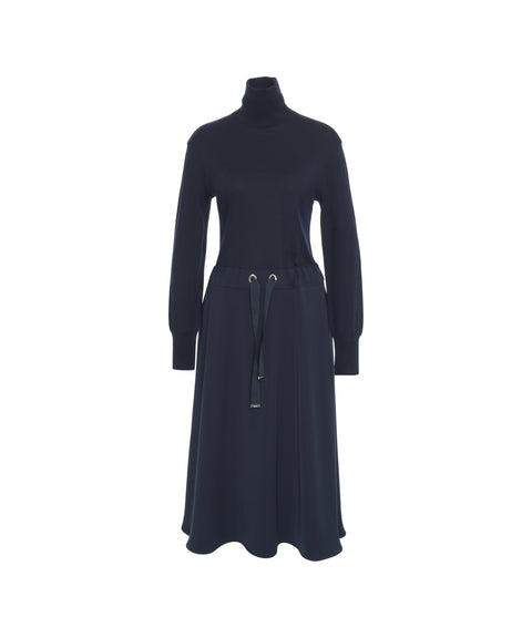 Abito maxi con collo alto