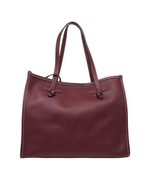Gianni Chiarini Shopper aus Genarbtem Leder Violett Damen