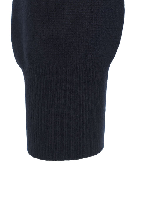 Felpa con zip in cashmere