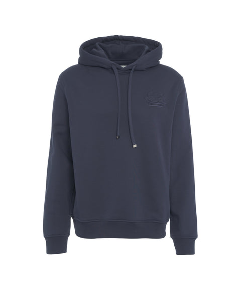 Felpa con cappuccio e ricamo logo