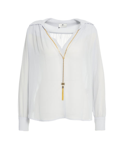 Bluse mit Kettendetail