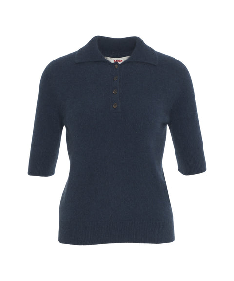 Polo a maglia in racoon