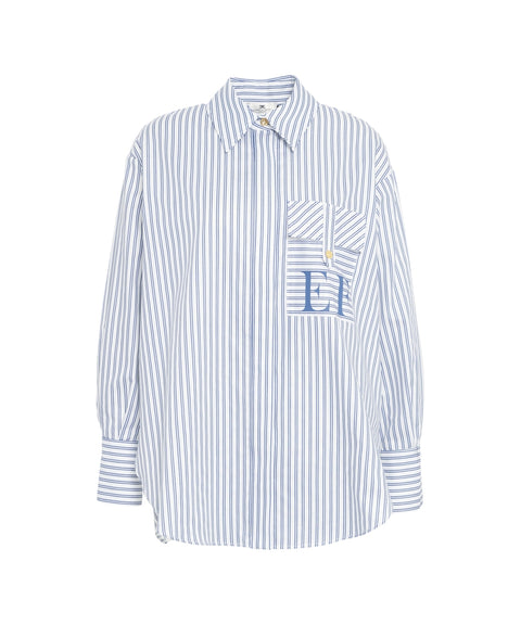Camicia a righe con logo