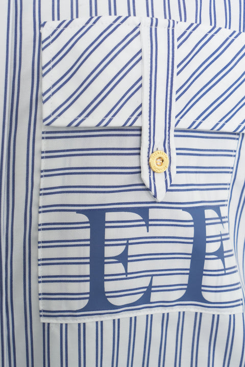 Camicia a righe con logo