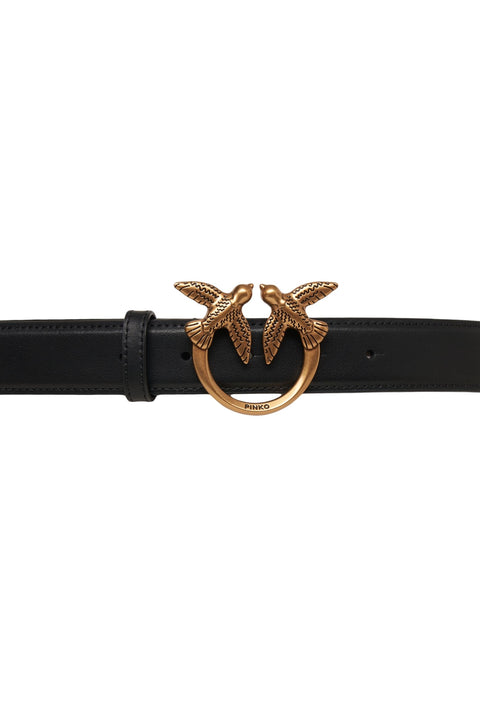 Gürtel aus Leder mit Logoapplikation