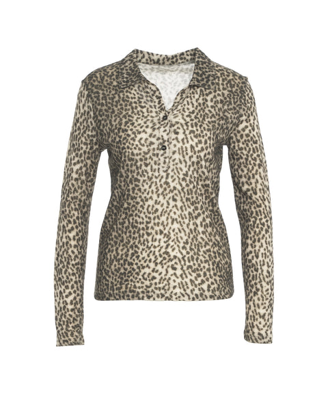 Poloshirt mit Animal-Print