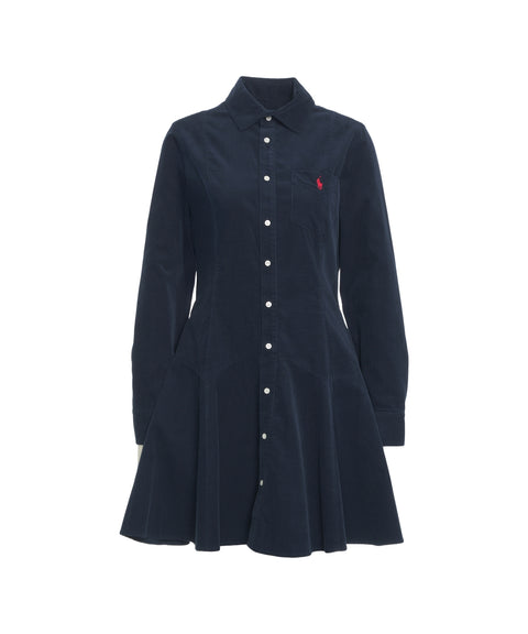 Corduroy shirt dress