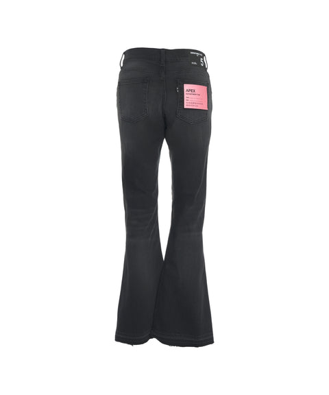 Flared Jeans mit Fransensaum