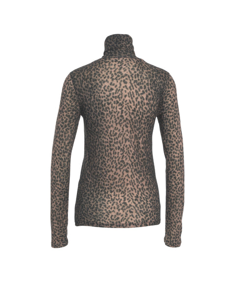 Dolcevita con stampa animalier