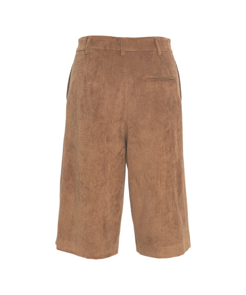 Bermuda in velluto a coste