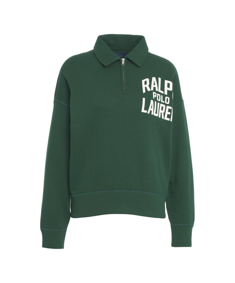 Polo Ralph Lauren Felpa con colletto polo Verde Donna –