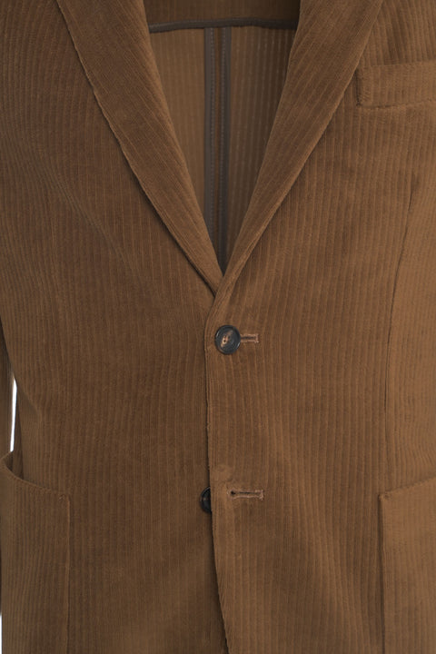 Blazer monopetto in velluto a coste