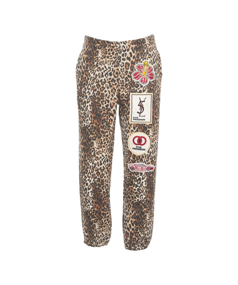 Joggers con stampa animalier