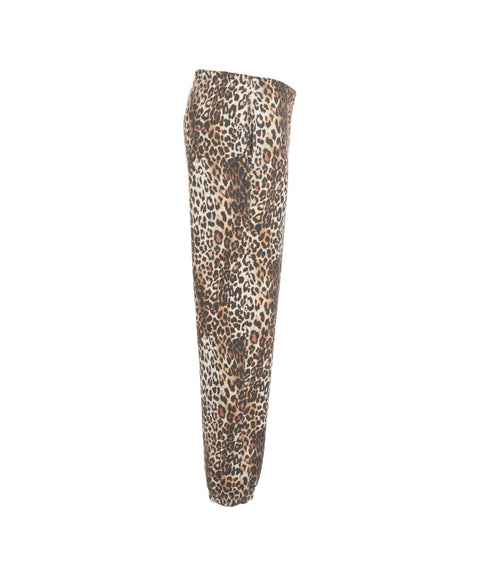 Joggers con stampa animalier