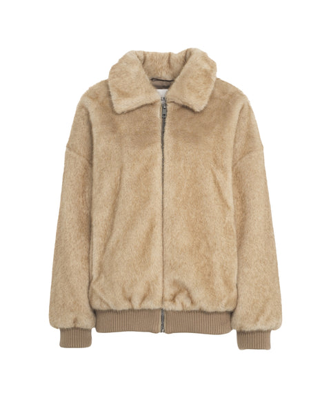 Bomberjacke aus Kunstpelz