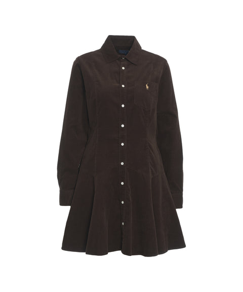 Corduroy shirt dress