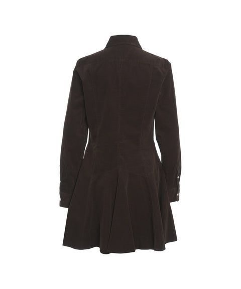 Corduroy shirt dress
