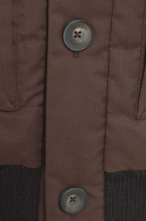 Gesteppte Jacke mit Strickärmeln