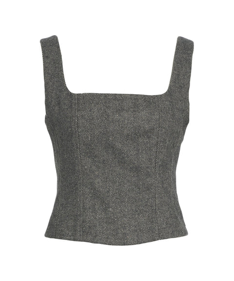 Bustier-Top mit Karree-Ausschnitt